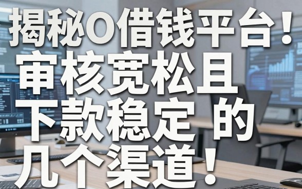 揭秘COO借钱平台：审核宽松且下款稳定的几个渠道