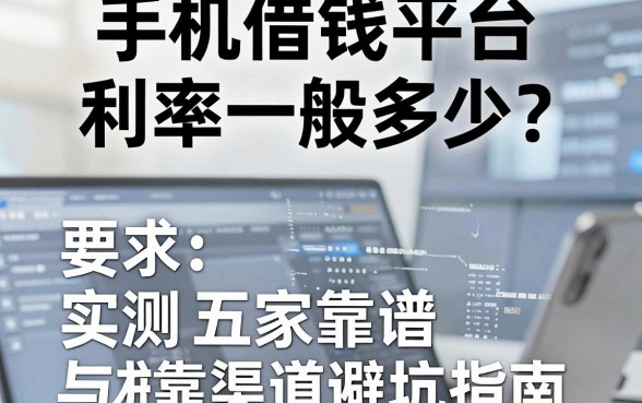手机借钱平台利率一般多少?实测五家靠谱渠道避坑指南