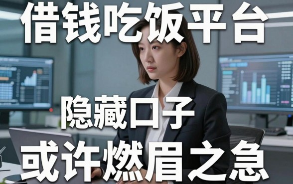 揭秘借钱吃饭平台：这几个隐藏口子或许能解燃眉之急