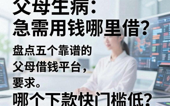 父母生病急需用钱哪里借？盘点五个靠谱的父母借钱平台，哪个下款快门槛低？