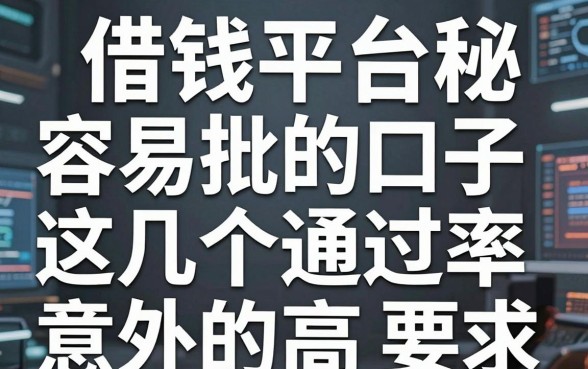 揭秘借钱平台容易审批的口子，这几个通过率意外的高