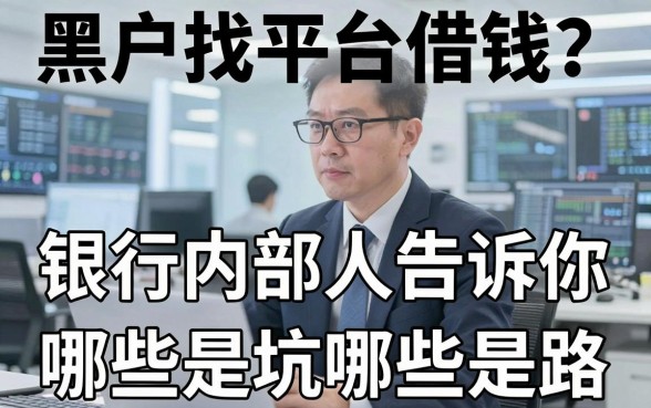 黑户找平台借钱？银行内部人告诉你哪些是坑哪些是路