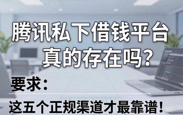 腾讯私下借钱平台真的存在吗？警惕虚假宣传，这五个正规渠道才最靠谱