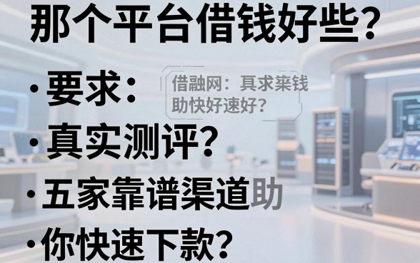 那个平台借钱好些？真实测评五家靠谱渠道助你快速下款