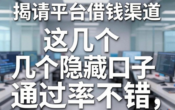 揭秘申请平台借钱渠道，这几个隐藏口子通过率不错