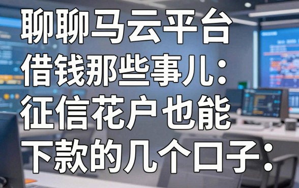 聊聊马云平台借钱那些事儿：征信花户也能下款的几个口子