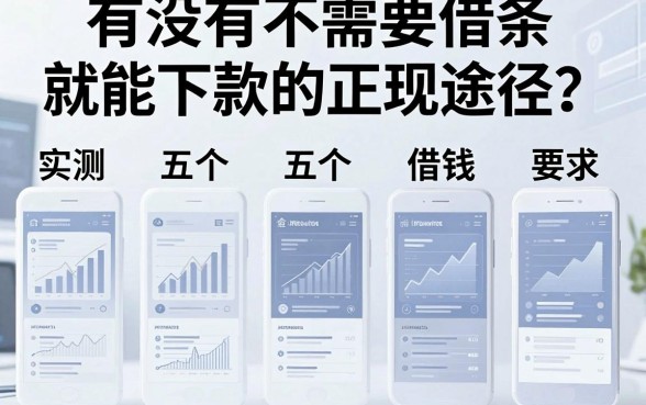 有没有不需要借条就能下款的正规途径？实测五个门槛宽松的借钱平台