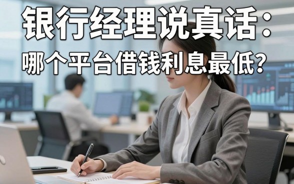 银行经理说真话：哪个平台借钱利息最低？很多人第一步就选错了