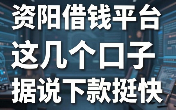 揭秘资阳借钱平台：这几个口子据说下款挺快