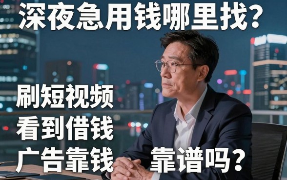 深夜急用钱哪里找？刷短视频看到借钱广告靠谱吗？这几个正规平台或许能救急