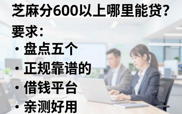 芝麻分600以上哪里能贷？盘点五个正规靠谱的借钱平台，亲测好用