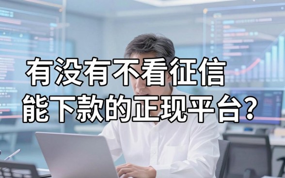 有没有不看征信能下款的正规平台？真实经验分享与精选推荐