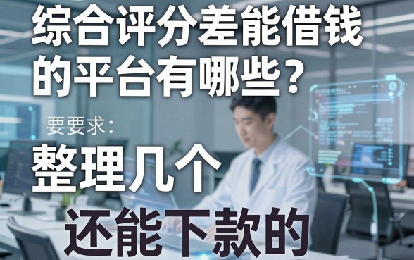 综合评分差能借钱的平台有哪些？整理几个还能下款的