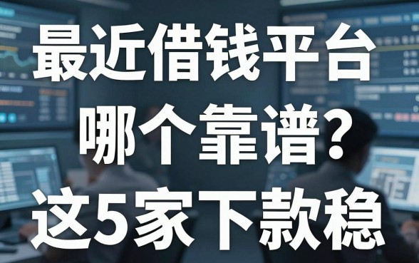 最近借钱平台哪个靠谱？老哥亲测这5家下款稳