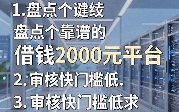 盘点五个靠谱的借钱2000元平台，审核快门槛低
