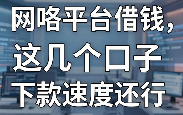 网咯平台借钱实测分享，这几个口子下款速度还行