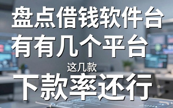 盘点借钱软件平台有几个平台，实测这几款下款率还行
