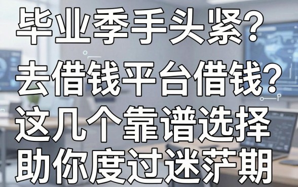 毕业季手头紧？去借钱平台借钱好吗？这几个靠谱选择助你度过迷茫期