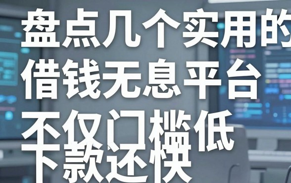 盘点几个实用的借钱无息平台，不仅门槛低下款还快