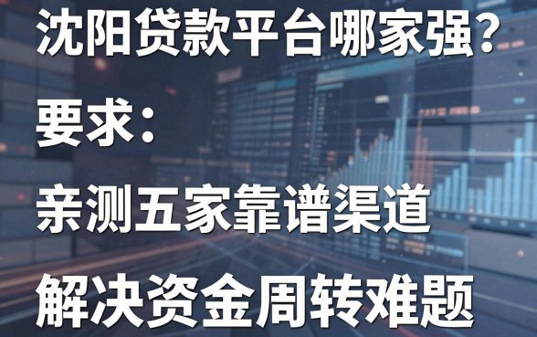 沈阳贷款平台哪家强？亲测五家靠谱渠道，解决资金周转难题
