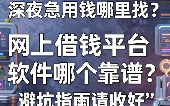 深夜急用钱哪里找？网上借钱平台软件哪个靠谱？这篇避坑指南请收好