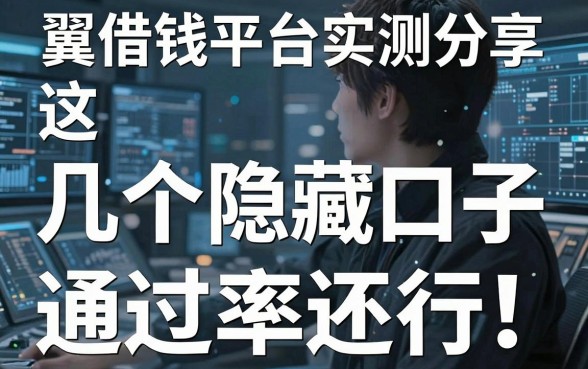 翼借钱平台实测分享，这几个隐藏口子通过率还行
