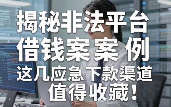 揭秘非法平台借钱案例，这几款应急下款渠道值得收藏