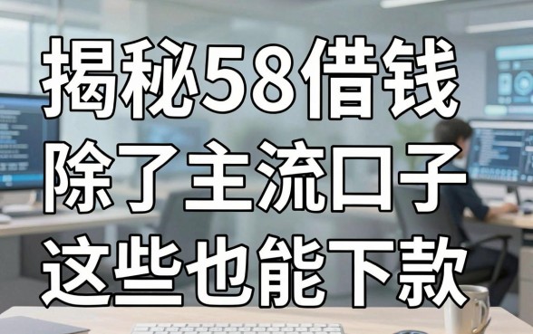 揭秘58借钱平台介绍：除了主流口子这些也能下款