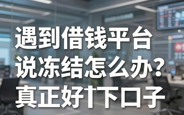 遇到借钱平台说冻结怎么办？分享几个真正好下的口子