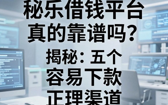 秘乐借钱平台真的靠谱吗？揭秘五个容易下款的正规渠道