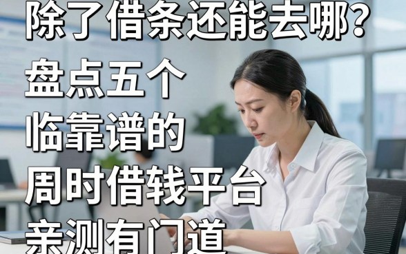 除了借条还能去哪？盘点五个靠谱的临时借钱周转平台，亲测有门道