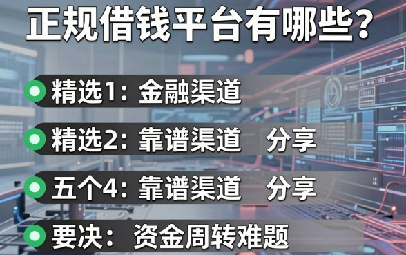 正规借钱平台有哪些？精选五个靠谱渠道分享，解决资金周转难题