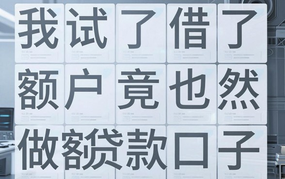 我试了十几个借钱平台额度测试，发现黑户竟然也能做大额贷款口子