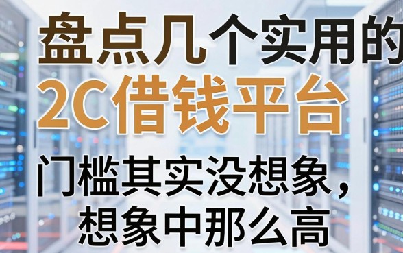 盘点几个实用的2C借钱平台，门槛其实没想象中那么高