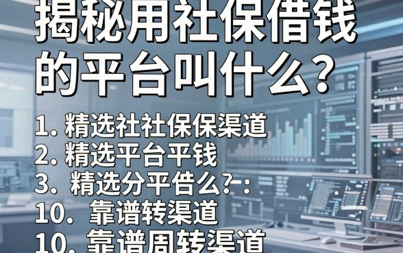 揭秘用社保借钱的平台叫什么？精选10个靠谱周转渠道