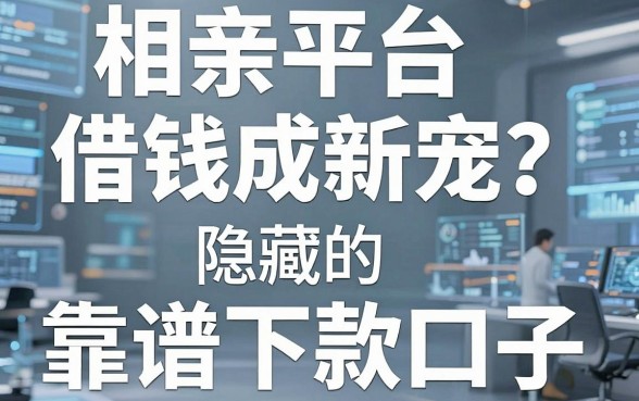 相亲平台借钱成新宠？盘点几个隐藏的靠谱下款口子