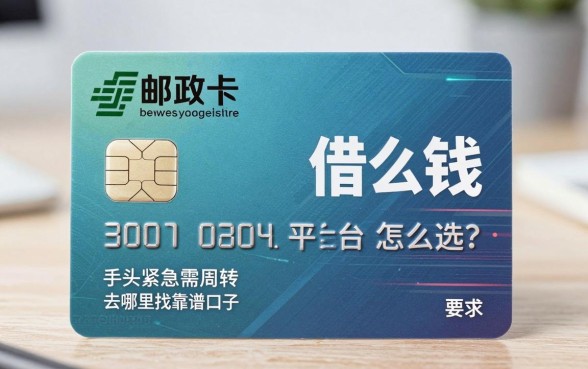 邮政卡借钱平台怎么选？手头紧急需周转去哪里找靠谱口子？