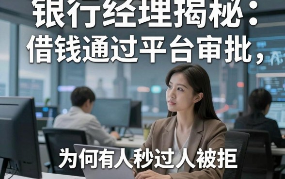 银行经理揭秘：借钱通过平台审批，为何有人秒过有人被拒？