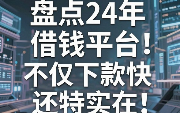 盘点24年借钱平台，这几个渠道不仅下款快还特实在