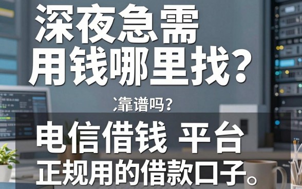 深夜急需用钱哪里找？电信借钱平台靠谱吗？盘点五个正规好用的借款口子