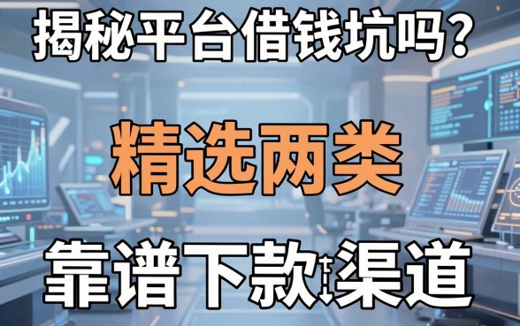 揭秘平台借钱坑吗？精选两类靠谱下款渠道实测