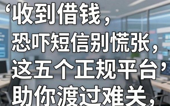 收到借钱恐吓短信别慌张，这五个正规平台助你渡过难关