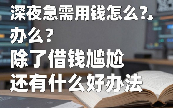 深夜急需用钱怎么办？除了借钱尴尬还有什么好办法，轻松好借钱平台能信吗？
