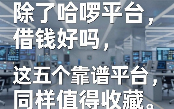 除了哈啰平台借钱好吗，这五个靠谱平台同样值得收藏