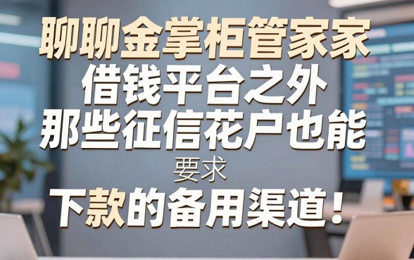 聊聊金掌柜管家借钱平台之外，那些征信花户也能下款的备用渠道