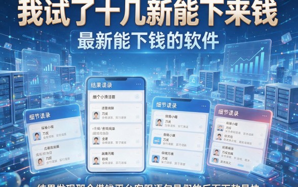 我试了十几个所谓的最新能下来钱的软件，结果发现那个借钱平台客服语句最假的反而下款最快