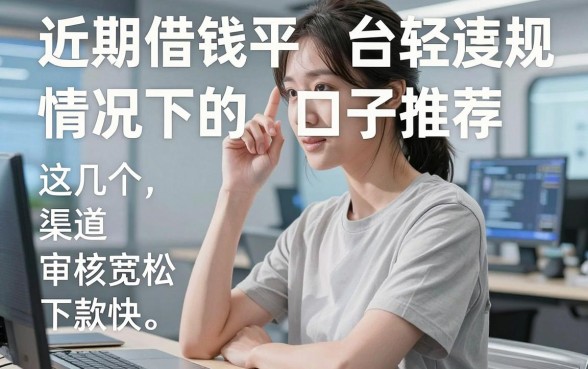 近期借钱平台轻度违规情况下的口子推荐，这几个渠道审核宽松下款快
