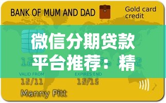 微信分期贷款平台推荐：精选5大靠谱平台及申请攻略