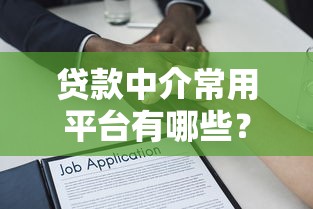 贷款中介常用平台有哪些？一文解析背后逻辑