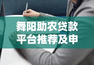 舞阳助农贷款平台推荐及申请攻略指南